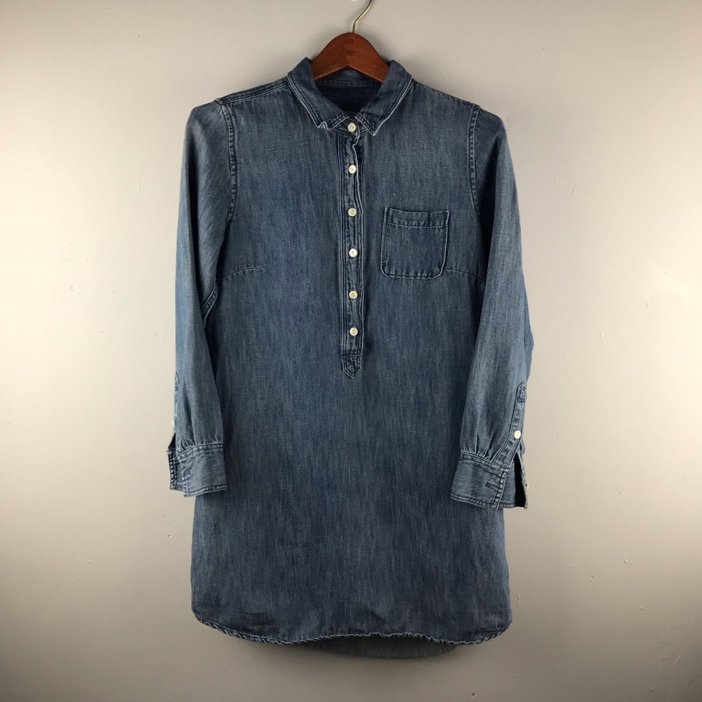 J.Crew Chambray Shirt Dress Jean